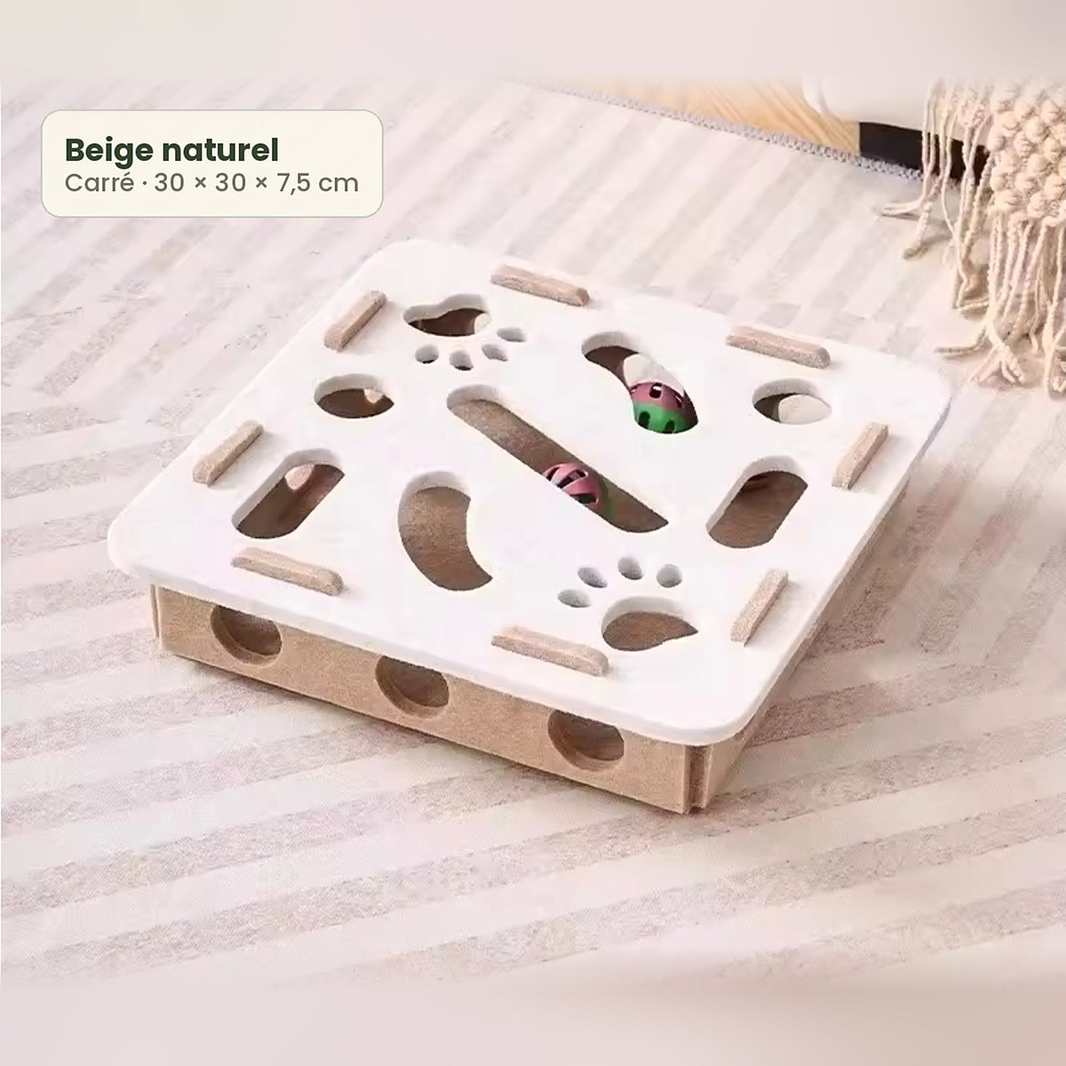 Maison de jeu en feutre pour chat avec balle intégrée