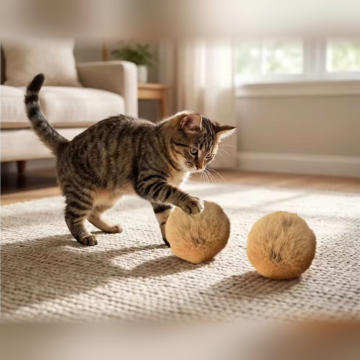 Balle à l'herbe à chat pour chat et chaton