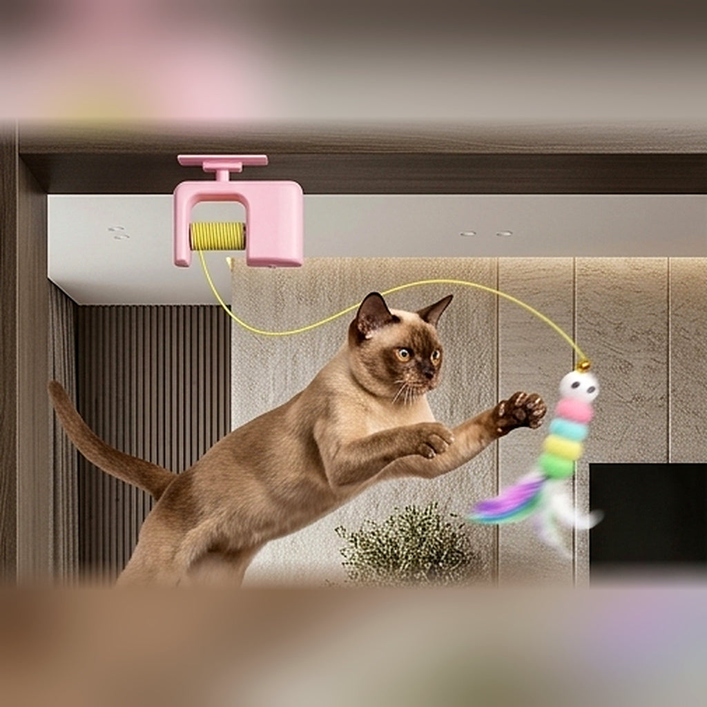 Jouet interactif automatique pour chat d'intérieur, circuit de balles électrique