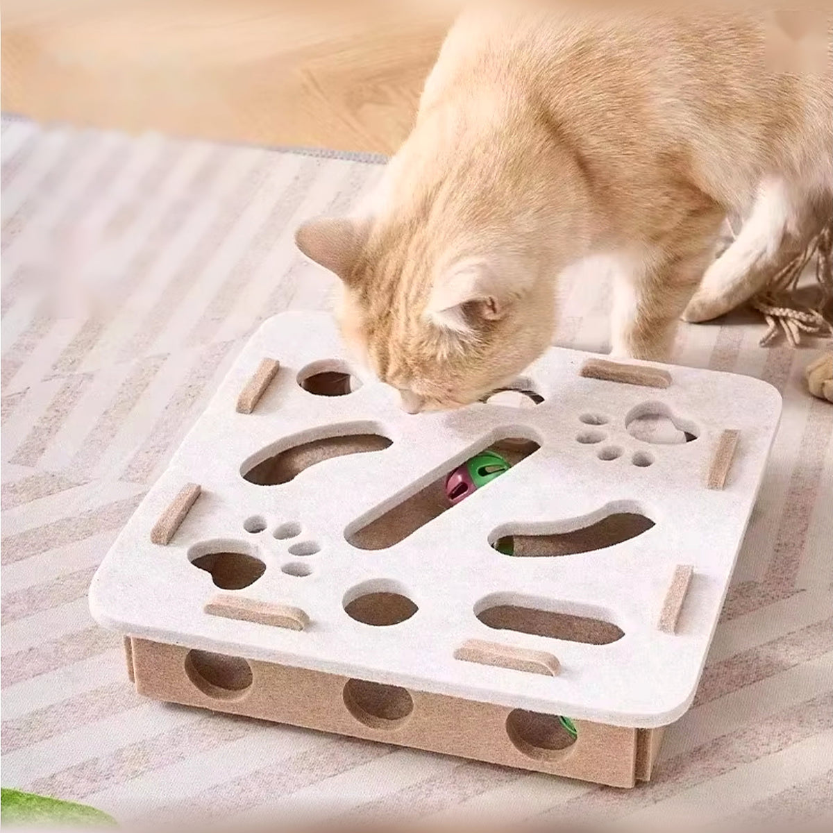 Boîte puzzle pour chat résistante aux griffes