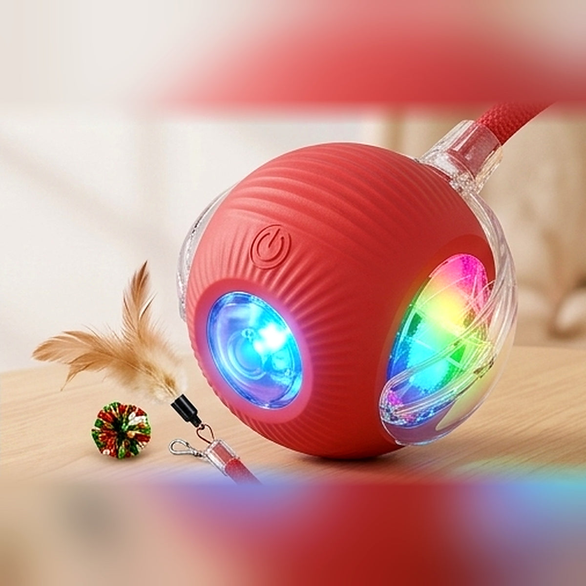 Balle roulante automatique pour chat avec fausse queue – Poil & Co