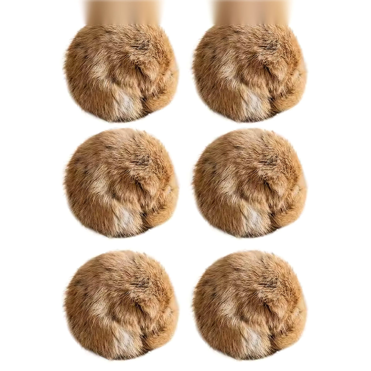 Balles en fourrure pour chat, lots de 1 à 6